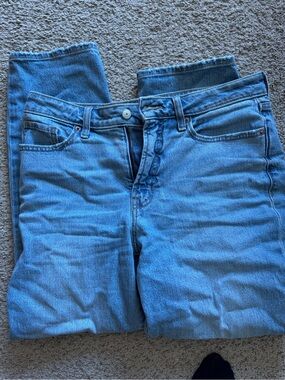 Old Navy Light Blue Straight-Leg Women's Jeans